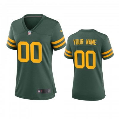 Green Bay Packers Custom Women's Nike Alternate Game Player NFL Jersey - Green